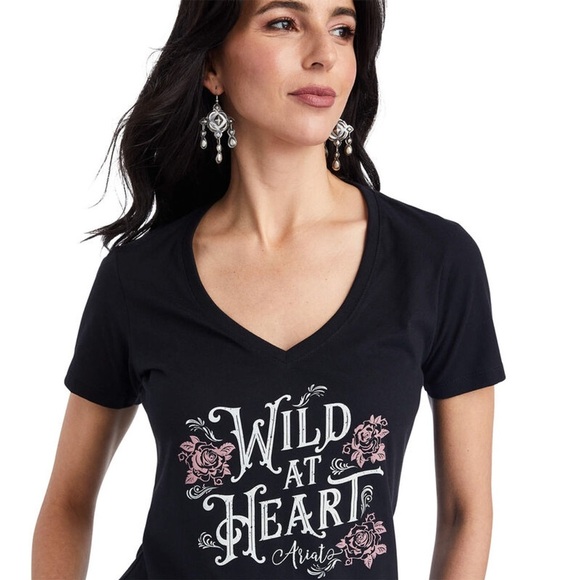 Nwt Ariat wmns wild at heart tshirt - Picture 2 of 3